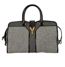 Medium Cabas Chyc Tote, Fabric, Grey, 527411, DB, 2*